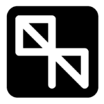 Randomblink rune logo in black and white with rounded square icon design