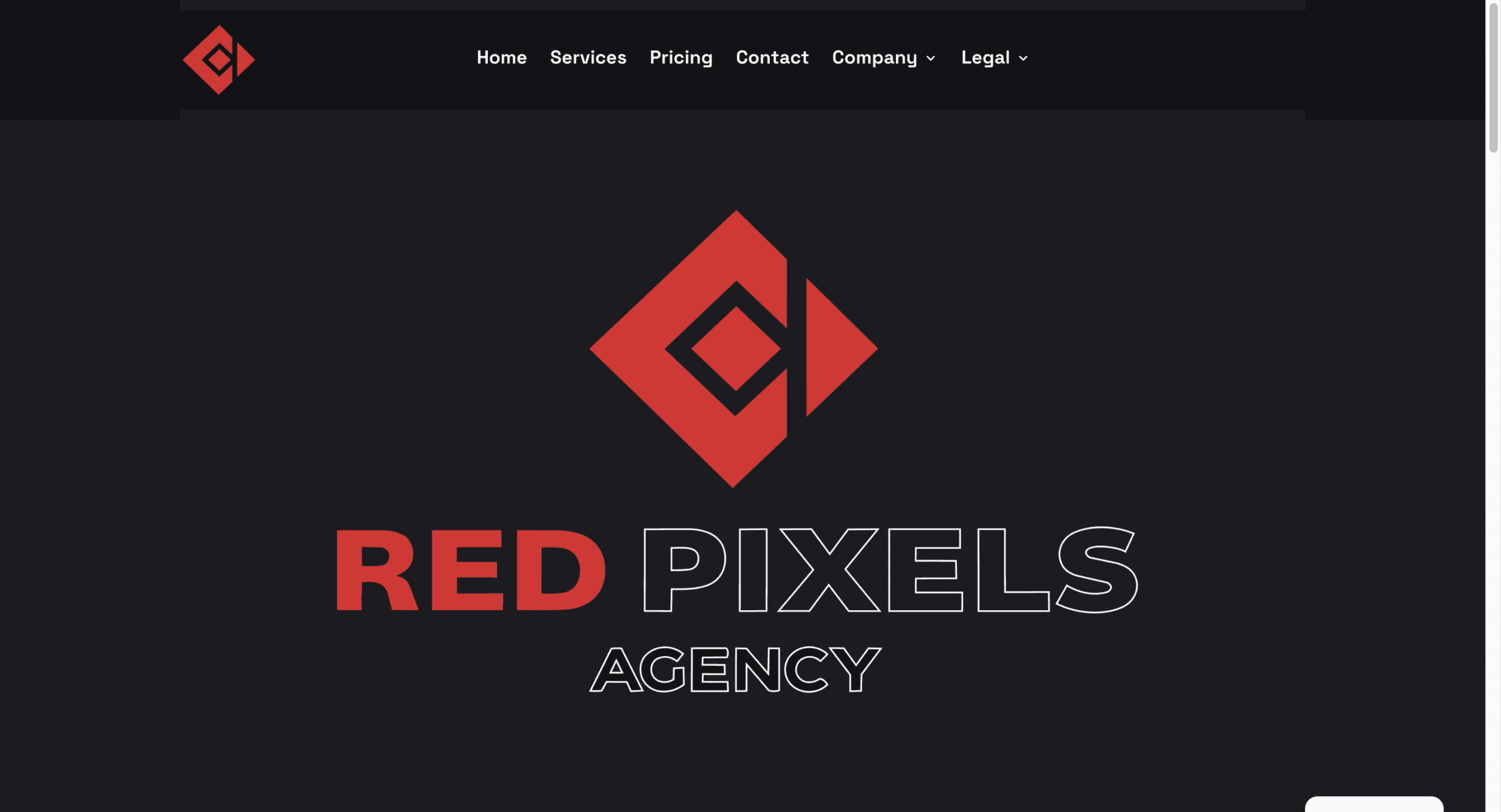 Red Pixels Agency logo and brand identity for web design and digital services